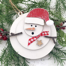 Load image into Gallery viewer, DIY Melting Snowman Trio Ornaments