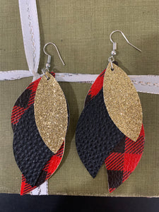 Red Glitz Earrings