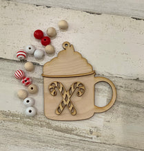 Load image into Gallery viewer, Candy Cane Mug Wood Bead Garland