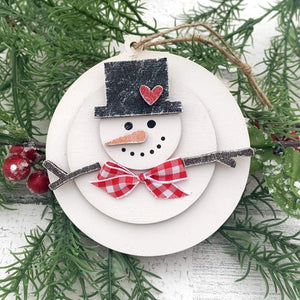 DIY Melting Snowman Trio Ornaments